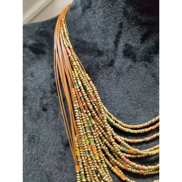 Multi-Layer Colorful Beads Bohemian Style Necklace - Picture 3 of 7